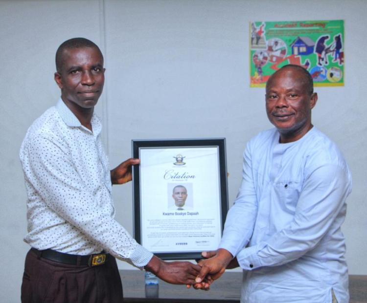 OUTSTANDING ACHIEVEMENT IN INTERNAL AUDIT: MR. KWAME BOAKYE DAPAAH NAMED BEST INTERNAL AUDITOR 