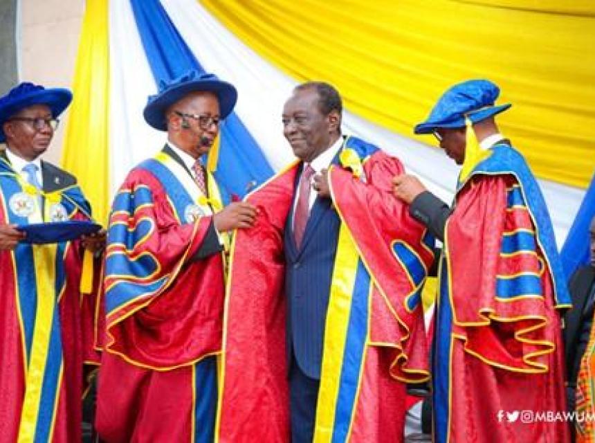 Dr. Kwame Addo Kufuor Sworn-In As The First Chancellor Of KsTU